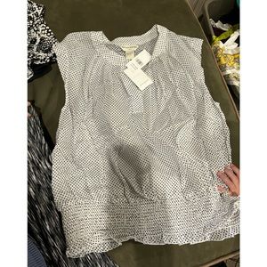 Sheer banana republic blouse net size lg